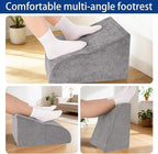Opuvidity Foot Rest for Under Desk at Work, Ergonomic Under Desk Footrest with Washable Cover for Office, Home & Gaming Leg Elevation Pillow Dark Gray