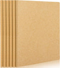EUSOAR Notebook Journal, 6 Pack A4 11" x 8-1/2", 40 Sheets/ 80 Pages, 100gsm Thick Paper, College Ruled Notebooks Brown in Bulk, Line Journals Letter Size for Note Taking Taking Composition