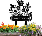 Custom Garden Sign | Personalized Garden Stake Metal Sign | Personalized Garden Name Sign | Custom Sign Outdoor Metal | Metal Sign Stakes Customized | Gardening Decor Gifts for Gardeners