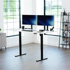 VIVO Electric 71 x 36 in Standing Desk, Memory Height Adjustment, 1B Series, Holds 220 lbs, White Top Black Frame, DESK-KIT-1B7W-36