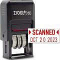 ZIGEL D50 Date Stamp with Scanned - Self Inking Date Stamp - Red