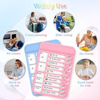 Audab 2Pcs Dry Erase Chore Chart for Kids, Magnetic Checklist Board, My Chores Slider Chart to Do List Board, Routine Chart Schedule Board Task Tracker for Home Refrigerator, Wall, Desk (Blue & Pink)