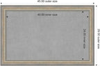 Amanti Art Silver Framed Magnetic Board 29x45 Large Vision Board for use with Magnets, 100% Metal Sheet to Display Items as Office Decor or for Home Organization in mudroom, Kitchen or Kids Room