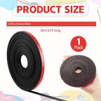 AmazingSpark Magnetic Tape Roll Thin Strips, 0.39 Inch x 33 Feet Magnetic Board Dividers Whiteboard Graphic Decorative Tape Marking Line for Classroom Office Art Accessories(Red)