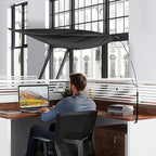 Adjustable Office Cubicle & Desk Shade – 55" Extra-Large Oval Design for Wider Coverage, Blocks Light and Distractions, Creates a Private and Comfortable Workspace