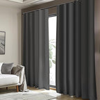 Cbsroro Room Divider Blackout Curtain Track Curtains Wall Dividers Panels Screen for Living Rooms Bedroom Office Privacy Partition Separation, W150 × L108 Inch,1 Panel, Black