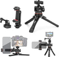 Zeadio Heavy Metal Tripod Kit: 1/4" Screw Adapter Tripod Mount for Travel | Recording | Vlog & Camera | iPhone Vlogging Kit & Camera Stand with 360° Ball Head