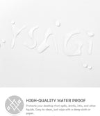 YSAGi Non-Slip Leather Desk Pad, Waterproof Laptop Computer Desk Keyboard Mat, Table Protector Blotter Mat, Large Mouse Pad for Office/Work/Home/Decor(White, 23.6" x 13.7")