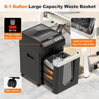 Bonsaii 200-Sheet Auto Feed Paper Shredder, 60-Min Nonstop Heavy Duty Shredders for Office, 8.1-Gal Bin, P4 High Security Micro Cut Large Commercial Paper Shredder for Business (C283-A New Version)