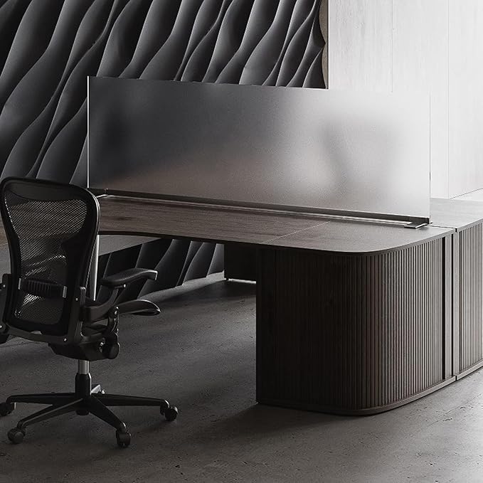 OBEX Acrylic Free Standing Screen, Divider for Desk Privacy Home & Office Partitions for Table Top Workstation, Portable Cubicle Panel for Work, 18" x 60", Clear