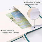 TSFPapier Lined Journal Notebook for Women Men 216 Pages A5 Hardcover Journals for Writing Daily Journaling Notebook for Work, School, Note Taking, Business, Travel Black