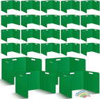 24Pack Desk Dividers for Students 14 × 17.5 × 14 Inch Plastic Durable and Waterproof Black Privacy Folders Shields Test Dividers with Classroom Privacy Boards for School Study Supplies (24PCS Green)