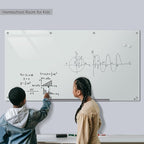 TOWON 8 x 4ft Whiteboard Huge, Glass Dry Erase Board Magnetic, 96 x 48 in, Infinity Frameless Mounting, White Surface, 4 Multi-Color Markers, 2 Strong Magnets, Pen Tray and Eraser