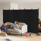Kecreque 6 Panel Room Divider,6ft Folding Screen Portable Wall Partition Room Divider with 4 Metal Feet,Privacy Screen Indoor Doubles as a Cubicle Wall,Suitable for Bedroom Dressing Room Office