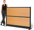 Stand Up Desk Store Beechwood Aesthetic Modular Walls | 70" W x 48" H Modular Room Dividers with Natural-Looking Woodgrain Finish for Offices, Classrooms, and More