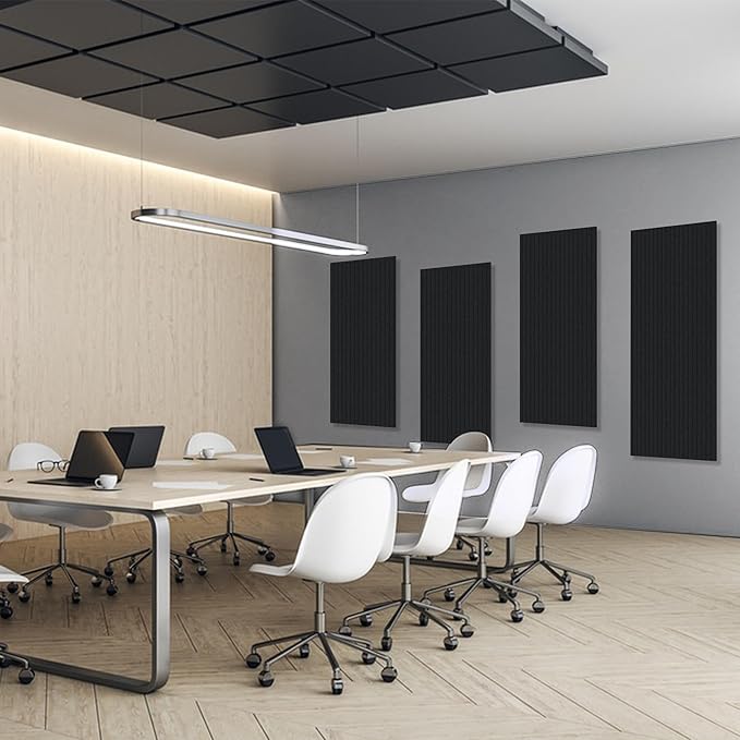 AUTORIFIC Acoustic Panels,10 Pack Sound Panels Noise Reducing for Walls,47.2"x23.6"x0.35" Soundproof Wall Panels,High-Density Acoustic Wall Panels,Decorative Wall Sound Absorbing Panel,Black