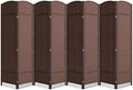 Cocosica 8 Panel Room Divider,6Ft Folding Privacy Screen,Tall - Extra Wide Foldable Panel Partition Wall Divider with Diamond Double-Weaved Hand-Woven Design Room Screen Divider