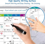 4-Pack Non-Magnetic Dry Erase Calendar Board Set – Monthly, Weekly, Daily, to-Do List Planner – Whiteboard for Stainless Steel Fridge, Wall, Glass, Door – Family, Office, Classroom Organizer