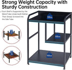 Fannova Printer Stand with Storage Shelf for Home Office Organization, 22 x 18 Inch Large Printer Table with Wheels, Shredder Stand, CPU Stand, Rolling Cart for Host Computer, PC Tower, Desktop- Black