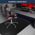 SALLOUS Chair Mat for Carpeted Floors, 46" x 60" Heavy Duty Chair Mat for Carpet, Vinyl Floor Mat with Grips, Carpeted Floor Protector Rolling Computer Desk Mat for Home Office (Black)