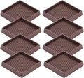 VOCOMO 3X3 Rubber Caster Cups, Non Slip Furniture Pads, Anti-Slip Furniture Gripper, Anti Skid Furnitures Feet, Anti Slide Floor Protector for Bed Couch Stoppers (Brown, 8 Pack)