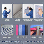9 Pack Large Cork Board Bulletin Board for Wall 95x47in Self Adhesive Bulletin Board Felt Board for Office School Home Decorative Wall Decor(Size:Each 80x40cm/31.5x15.7 in,Color:Blue)
