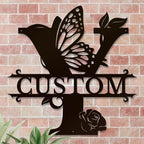 Personalized Custom Letter Name metal Signs,Custom Black Letter Monogram Wall Art Decor,Metal Signs Plaques Outdoor wall Decorative Signage (Y)