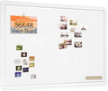 Large Vision Board 48x36, Thicken Felt Pin Board for Home Office Studio and Creative Planning with 20 Pushpins and 20 Postcards, White