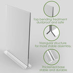 newnewshow Acrylic Sign Holder 5.5x8.5 Inch 3 Pack Vertical T Shape Double-Sided Desktop Display Holder. (Optional 8.5x11 8.5x5.5 5x7 Horizontal and Vertical)