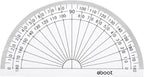 20 Pack Plastic Protractor, 180 Degrees Protractor for Angle Measurement Student Math, 4 Inches, Clear