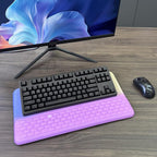 Computer Keyboard Stand with Wrist Rest, Ergonomic Tilted Keyboard Holder - Keyboard Riser with Wrist Pad - Keyboard Tray Support for Office Home - Starry Pink
