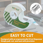 Transparent Tape with Dispenser, 3/4 x 1000 Inches, 12 Rolls Clear Tapes for Craft Jobs, Home & School Supplies