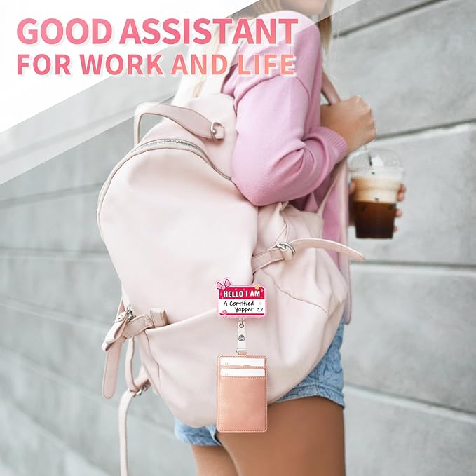 Aoryalps Retractable Badge Reel Holder Retractable with ID Clip for Nurse Nursing Name Tag Card Nursing Student Teacher Doctor Medical Assistant Work Office Clip-Gifts for Nurse