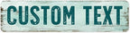 Custom Sign, Custom Street Sign, 11 Font Colors, 13 Font Styles, 4 Hole Options, 22 Sizes, 12x48 Inches, Rust Free DiBound, Fade Resistant, Made in USA by My Sign Center (Shabby Chic)
