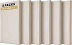 6 PCS Acoustic Panels, Large Soundproof Wall Panels, Professional Fiberglass Sound Absorbing Panels, 23.6x11.8 Inches Sound Proof Foam Panels for Walls, Studio Home Offices
