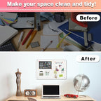 4 Pack White Magnetic Board,17.5" x 11.4" Magnet Bulletin Board to Display Magnetic Notes, Poetry, Photos, Suitable for Wall, Refrigerator, Cabinet etc, Come with 16 Plastic Anchor Bolts and Screws