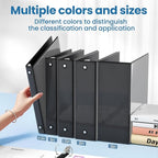 SUNEE 3 Ring Binders 1/2 Inch 12 Pack, Clear View Three Ring PVC-Free (Fit 8.5x11 Inches) for School or Office Supplies, Black