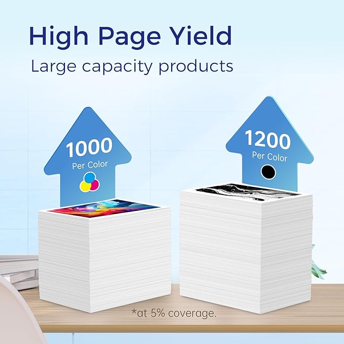 910XL Replacement for HP 910XL Ink Cartridges for HP Printers HP910 HP910XL 910 Ink Work for Office Jet Pro 8010 8010e 8015e 8020 8020e 8022e 8025 8025e 8028e 8030 8035e Black and Color - 4 Pack