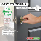 in-Use Vacant Commercial Bathroom Door Lock with Occupied Vacant Door Sign. Privacy Deadbolt with Occupancy Indicator. Privacy Indicator Bolt for Restroom, Meeting Room, Fitting Room- 1pc.