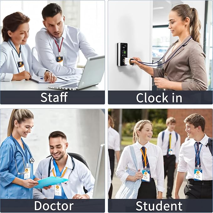 400 Pack ID Badge Holder - Vertical Badge Holder, 2.25" x 3.5" Clear Cards Holders for Lanyard, Plastic Sealable Waterproof, Name Tag Holder for Nurses, Office and School