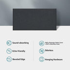 UMIACOUSTICS 4 PCS Acoustic Panels with Hanging Hardware, 2” Thick Fiberglass Sound Proof Panels for Studios, Office, Home Theater Ceiling or Wall- Blue Grey