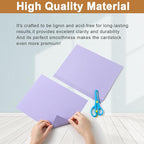 Silunkia 28 Sheets Purple Cardstock 8.5 x 11 Certificates Paper, 250gsm/92lb Heavyweight Lavender Card Stock for DIY Cards Making, Birthday Decorations, Greeting Cards, Wedding Invitations