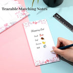 8.5x11 Weekly Planner Notepad Undated To Do List Note pad 52 Weekly Desk Wall Planner Calendar Hangble Daily Planning Pad for Work,Home,School,Ofiice Supplies,Matching 44 Notepad,Pink