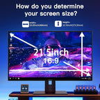 [2 Pack] 2 Pack Magnetic Hanging Computer Privacy Screen 21.5 Inch for 16:9 Widescreen Monitor, Removable Privacy Screen Anti Glare Blue Light Computer Screen Privacy Shield, Anti-Scratch