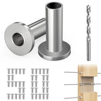 Steel DN Mate 50 Pack Stainless Steel Protector Sleeves for 1/8" 5/32" or 3/16" Cable Railing, Cable Protector Sleeves for Deck Railing System,T316 Cable Railing Hardware with a Drill Bit, DK05