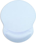 ITNRSIIET Ergonomic Mouse Pad with Gel Wrist Support Small Wrist Rest Smooth Surface Non-Slip PU Base Comfortable Office Supplies Pain Relief, 8.7 x 7.2 inches, Blue