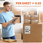JADENS Thermal Shipping Labels 4x6-350 Labels(4 Rolls), Compatible with Rollo, Brother, Zebra and Most Thermal Printer, Perforated, Commercial Grade, Doesn't Compatible with Dymo