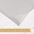 GraduationMall 11"x14" Imprinted Padded Diploma Cover Certificate Holder White