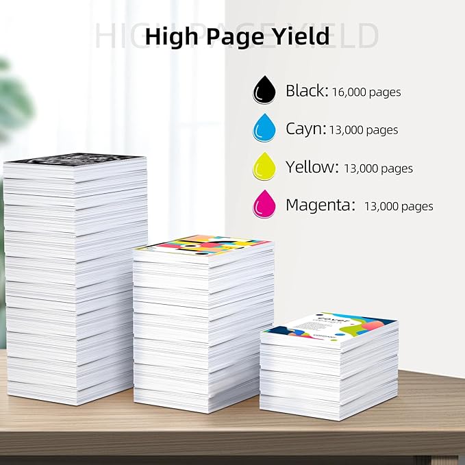 659A Toner Cartridges 4 Pack(with Chip) Remanufactured Compatible with 659A Toner Cartridges for MFP M776 M856x M856dn M776z M776dn M776zs Printer(Black, Cyan, Magenta, Yellow