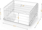 Cuukie File Sorter Organizer, 5 Sections Acrylic Letter Tray for Desk, Mail Organizer Letter Holder for Envelopes, Mail, Electronics 1Pack
